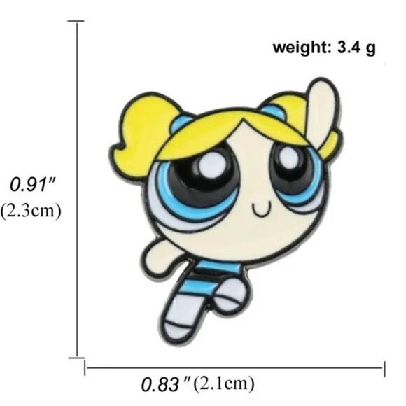 The Powerpuff Girls Bubbles Enamel Pins 19-2 - Picture 3 of 3